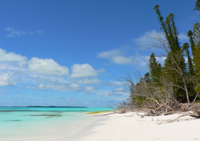 31- Plage de l'ilot Brosse, le lagon et la pointe d'Ita 